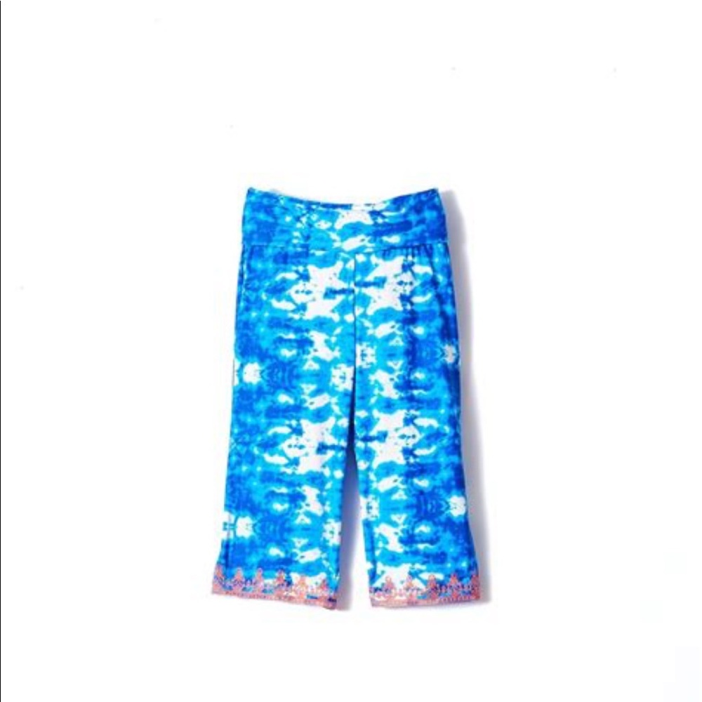 Girls 4T Cabana Life UPF 50+ size 4T coverup pants blue white coral